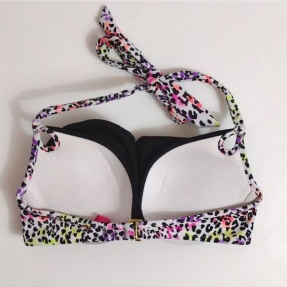 Victoria's Secret 2012 Bombshell Neon Animal Print Extra Lift Bikini Top 32C - Picture 7 of 11